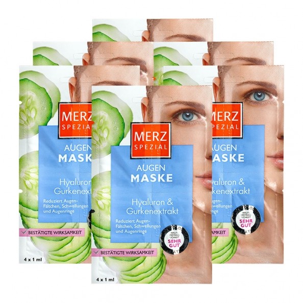 6 X Merz Spezial Augen Maske Hyaluron Gurkenextrakt Nu3