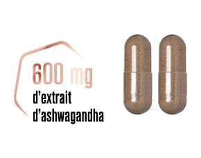 Gélules avec 100 % d'extrait d'ashwagandha KSM-66®