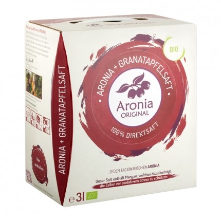 aronia original bio aronia + granatapfel 100 % direktsaft - monatspack
