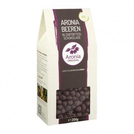 Bio Aroniabeeren in Zartbitter-Schokolade (200 g) Bio Aroniabeeren in Zartbitter-Schokolade (200 g)