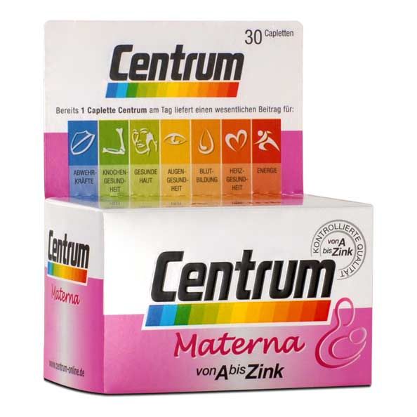 Centrum AZinc Materna tablets; pregnant and nursing mothers