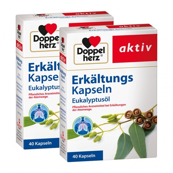 2 x Doppelherz Erkältungs-Kapseln mit Eukalyptusöl - bei nu3