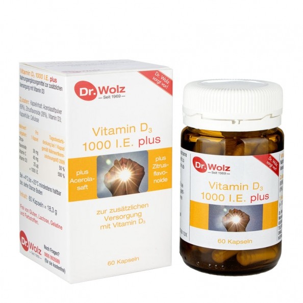 Dr. Wolz Vitamin D3 1000 I.E. plus