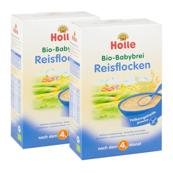 Beikost von Holle: BioBabybrei aus Reisflocken