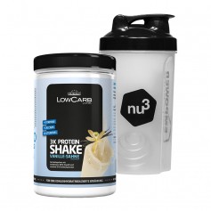 Layenberger LowCarb.one 3K Protein-Shake Vanille-Sahne + nu3 Shaker