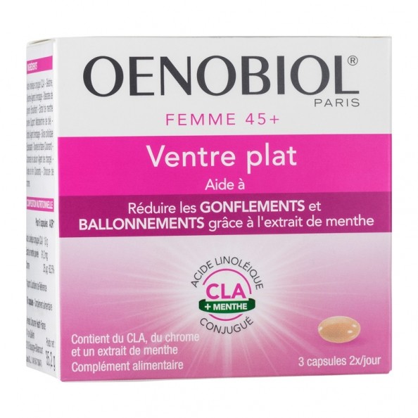 Oenobiol, Femme 45+ ventre plat, 60 gélules - nu3 Oenobiol, Femme 45+ ventre plat, 60 gélules - nu3