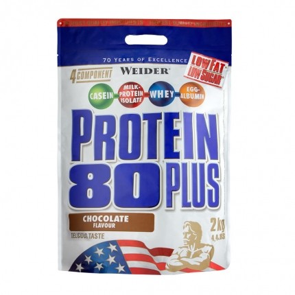 Protein 80 Plus, Schokolade, Pulver (2000 g) Protein 80 Plus, Schokolade, Pulver (2000 g)