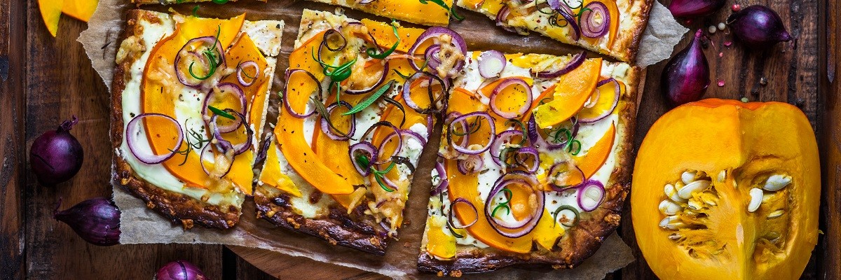Flammkuchen low carb con zucca