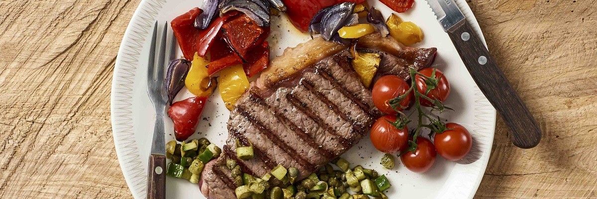 Beef Steak mit Gemüse vom Grill
