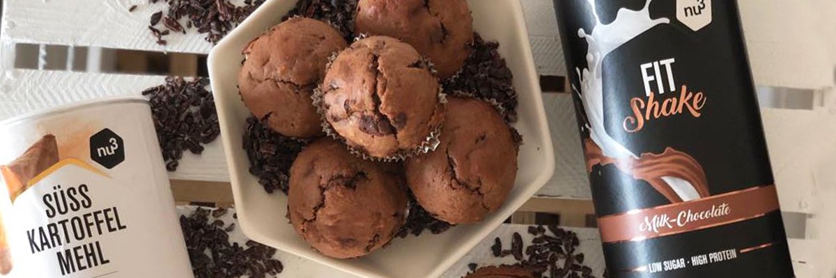 Muffin di patate dolci & cioccolato